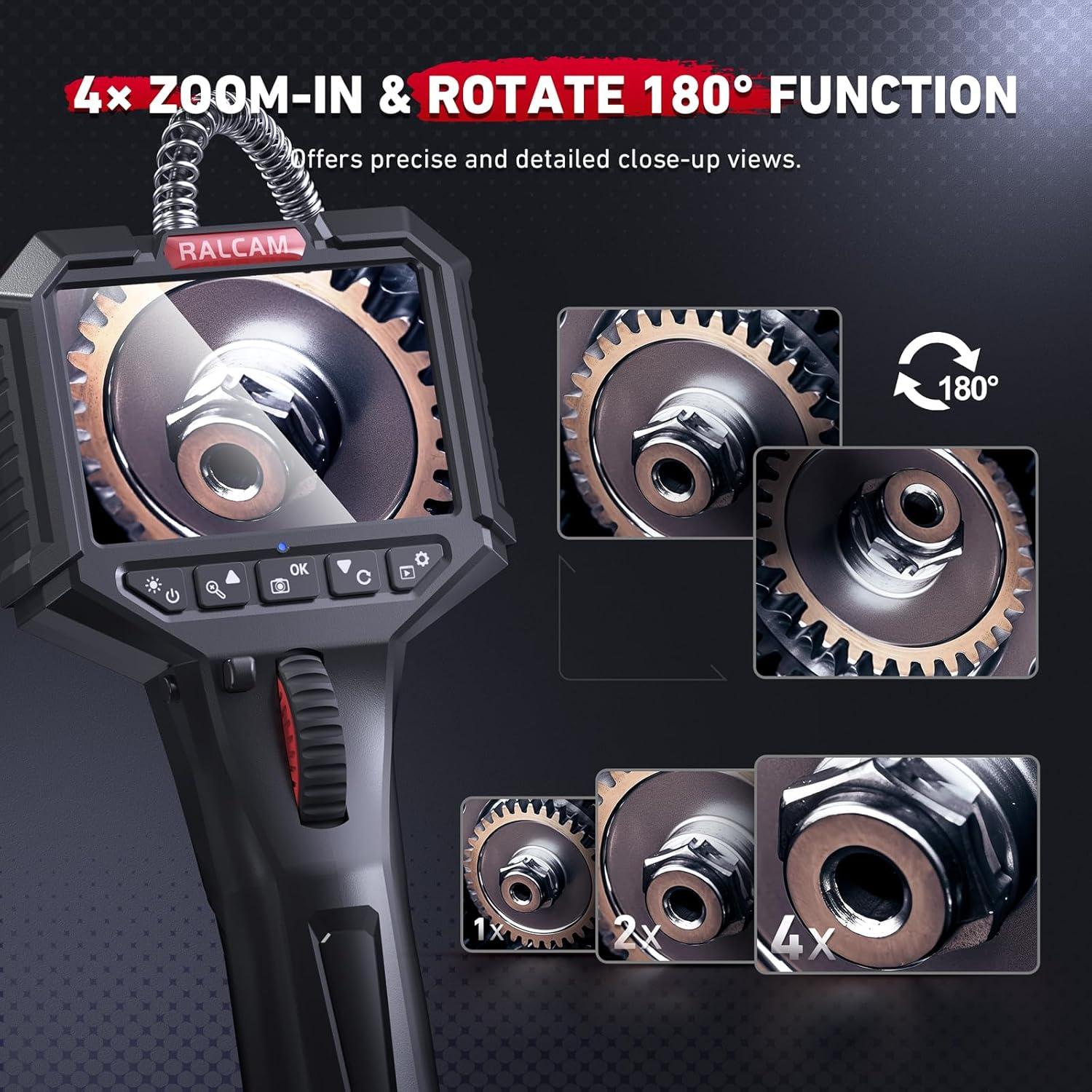 Borescopio Ralcam Articulado 6.2mm HD con Luz LED