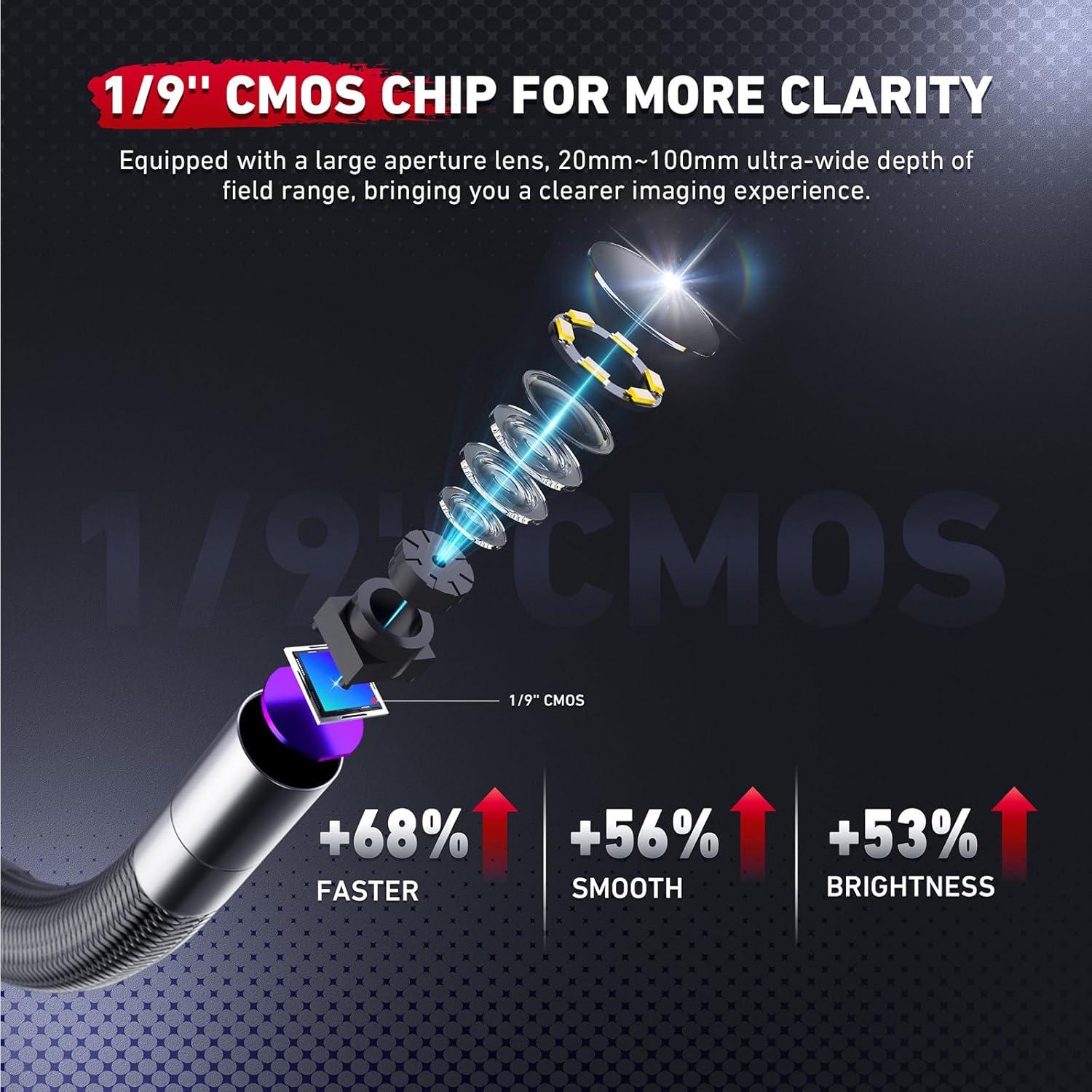 Borescopio Ralcam Articulado 6.2mm HD con Luz LED