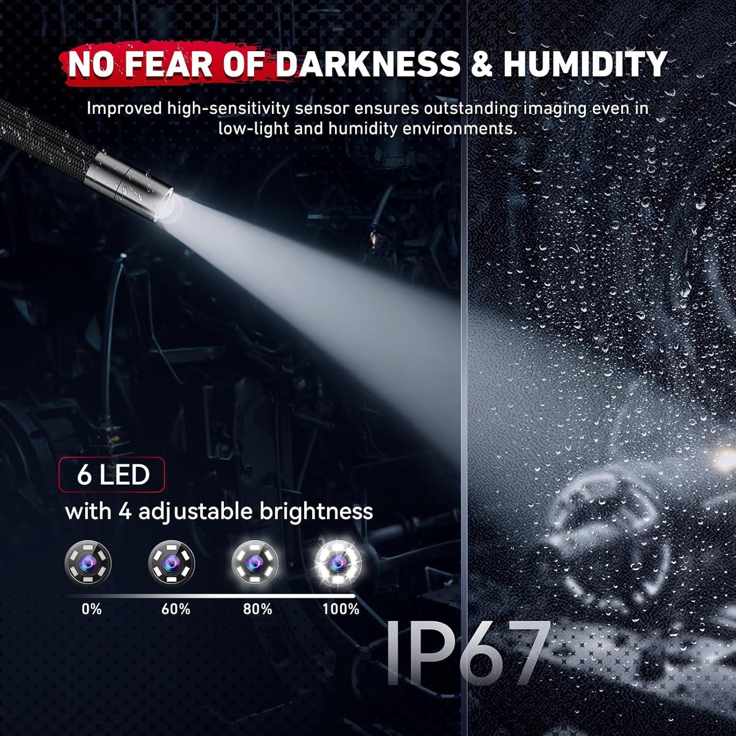 Borescopio Ralcam Articulado 6.2mm HD con Luz LED