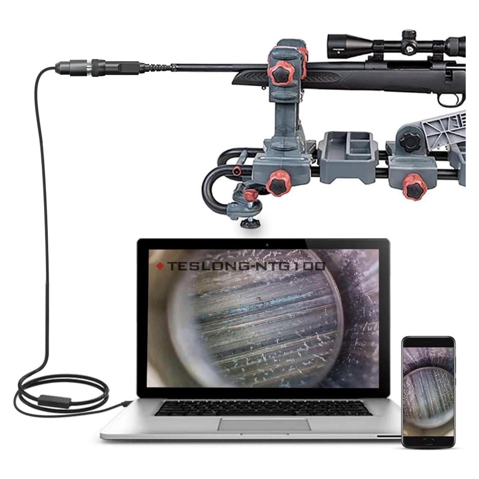 Cámara de limpieza de cañones Teslong para rifles calibres .20+