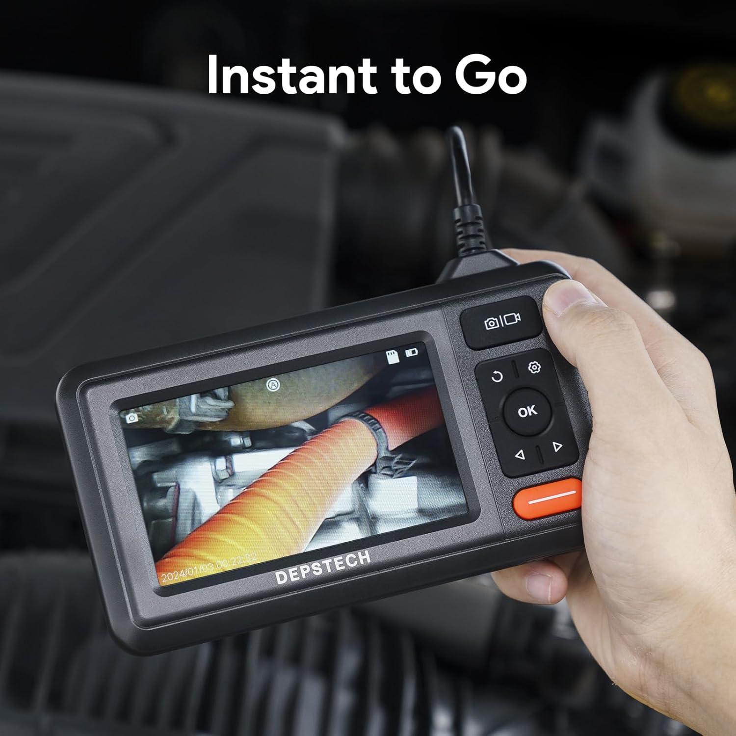 Endoscopio DEPSTECH DS320 con Doble Lente y Pantalla 4.3"