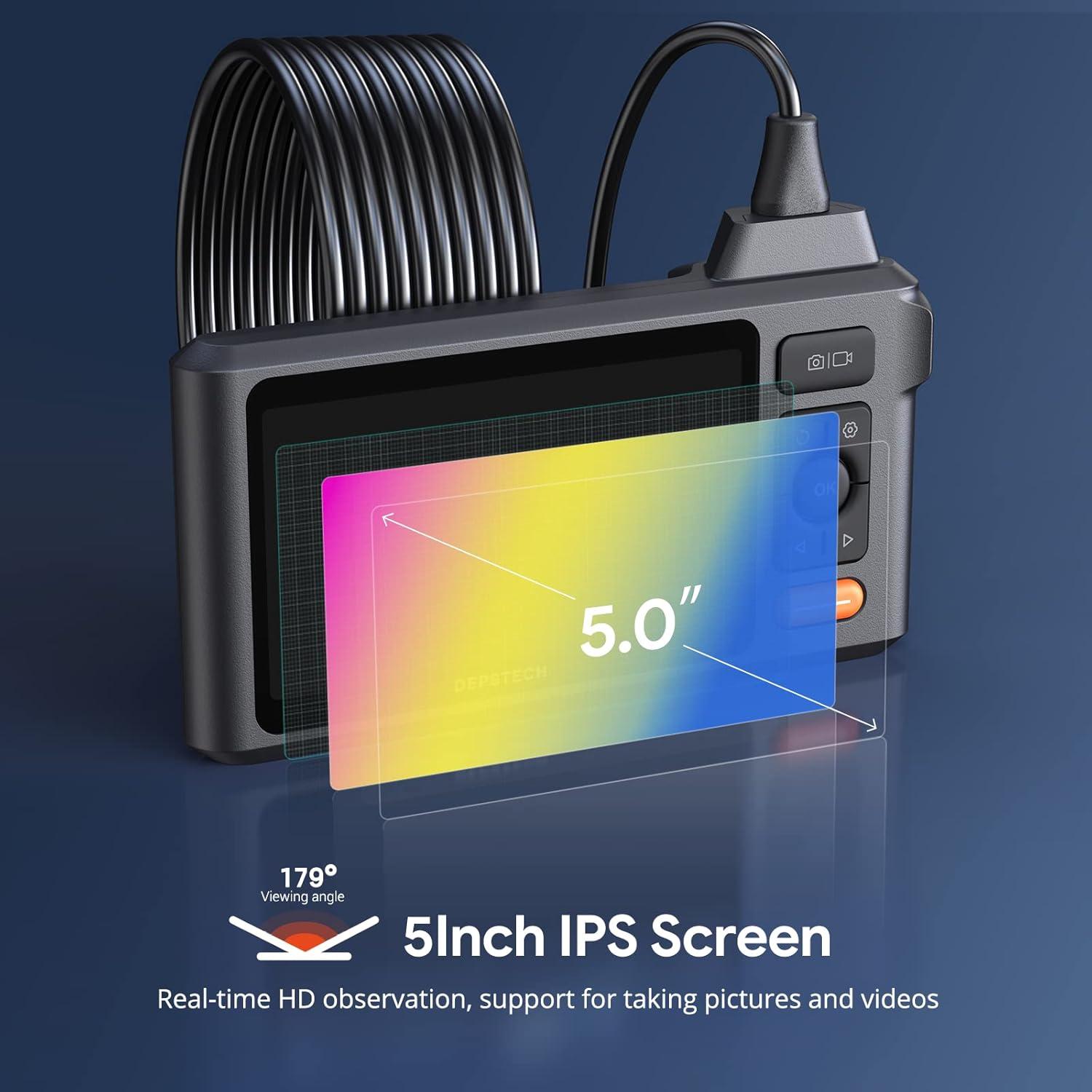 Borescopio Industrial DEPSTECH DS520 Doble Lente 1080P