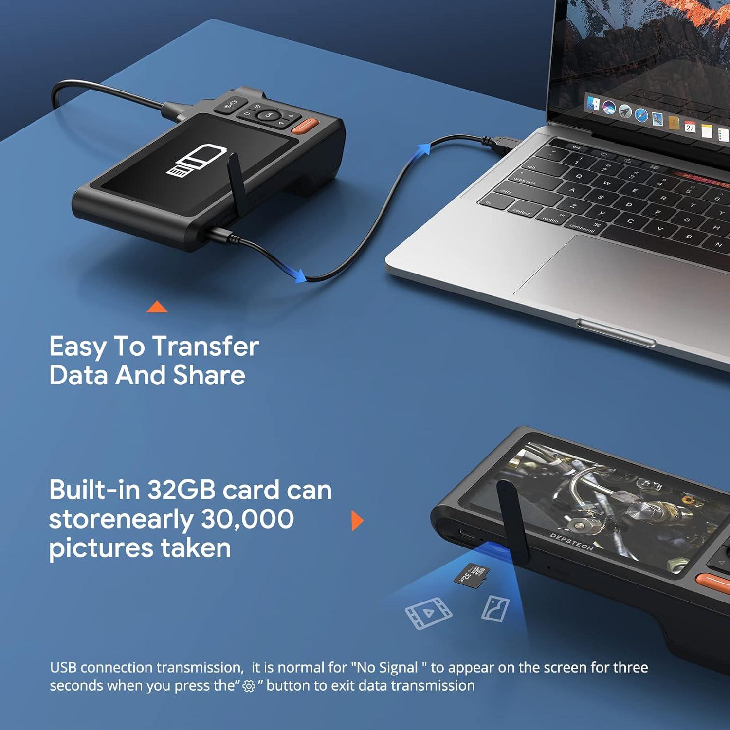 Borescopio Industrial DEPSTECH DS520 Doble Lente 1080P