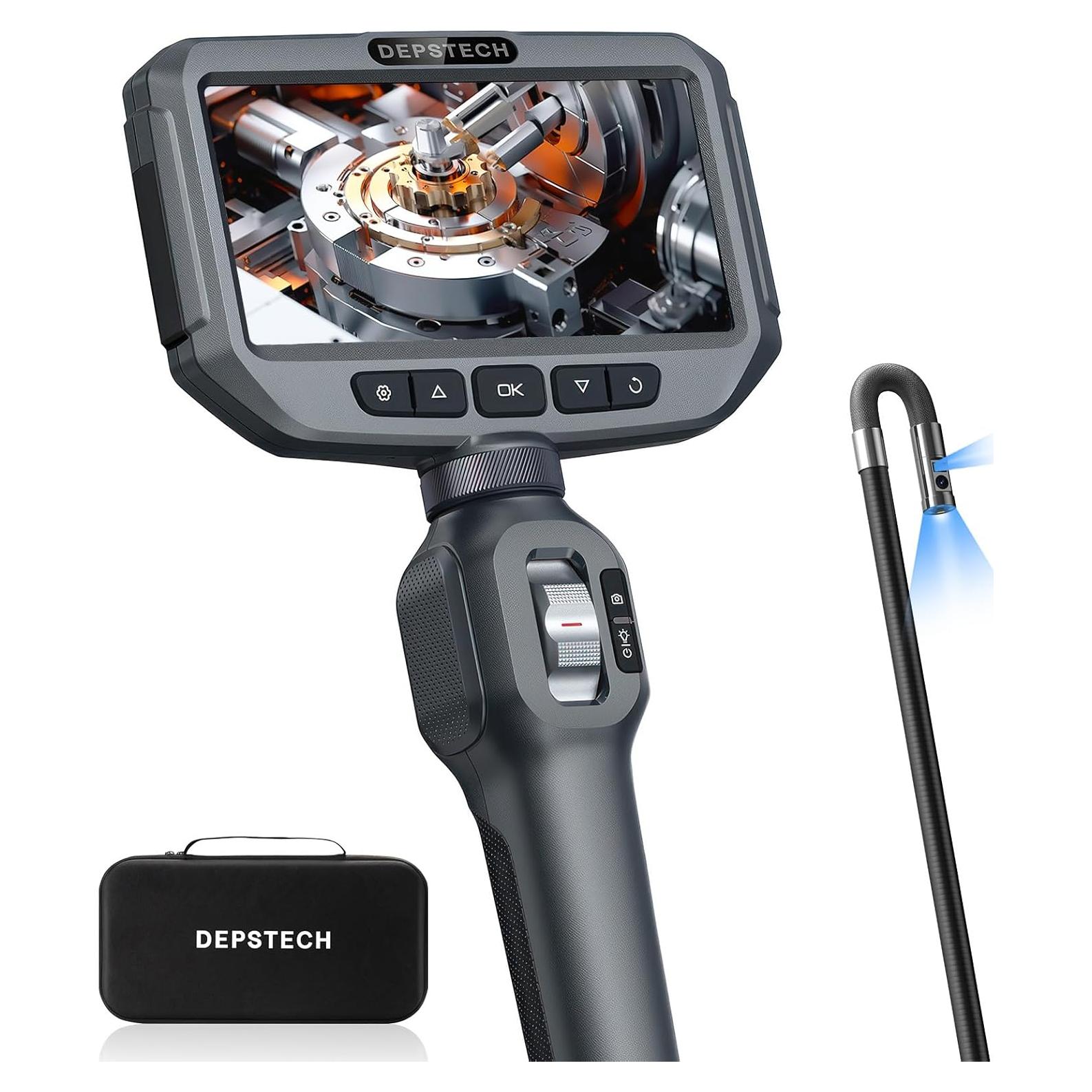 Borescopio Articulado DEPSTECH DS630DL con Luz y Pantalla 5"
