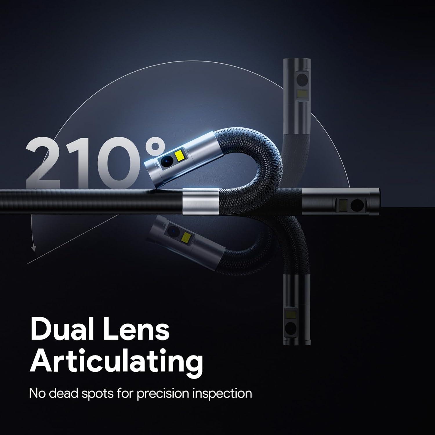 Borescopio Articulado DEPSTECH DS630DL con Luz y Pantalla 5"