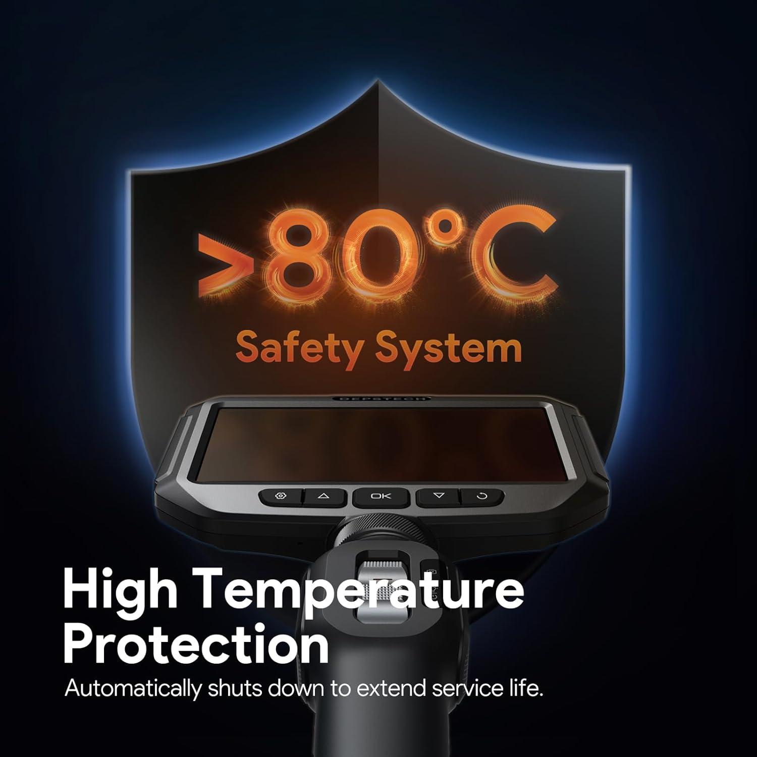 Borescopio Articulado DEPSTECH DS630DL con Luz y Pantalla 5"