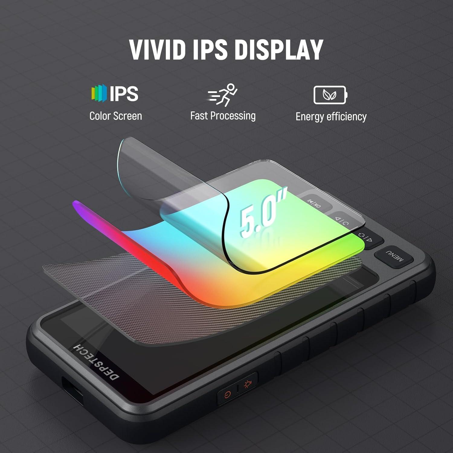 Cámara Borescope DEPSTECH 5" 1080P HD con Luz LED