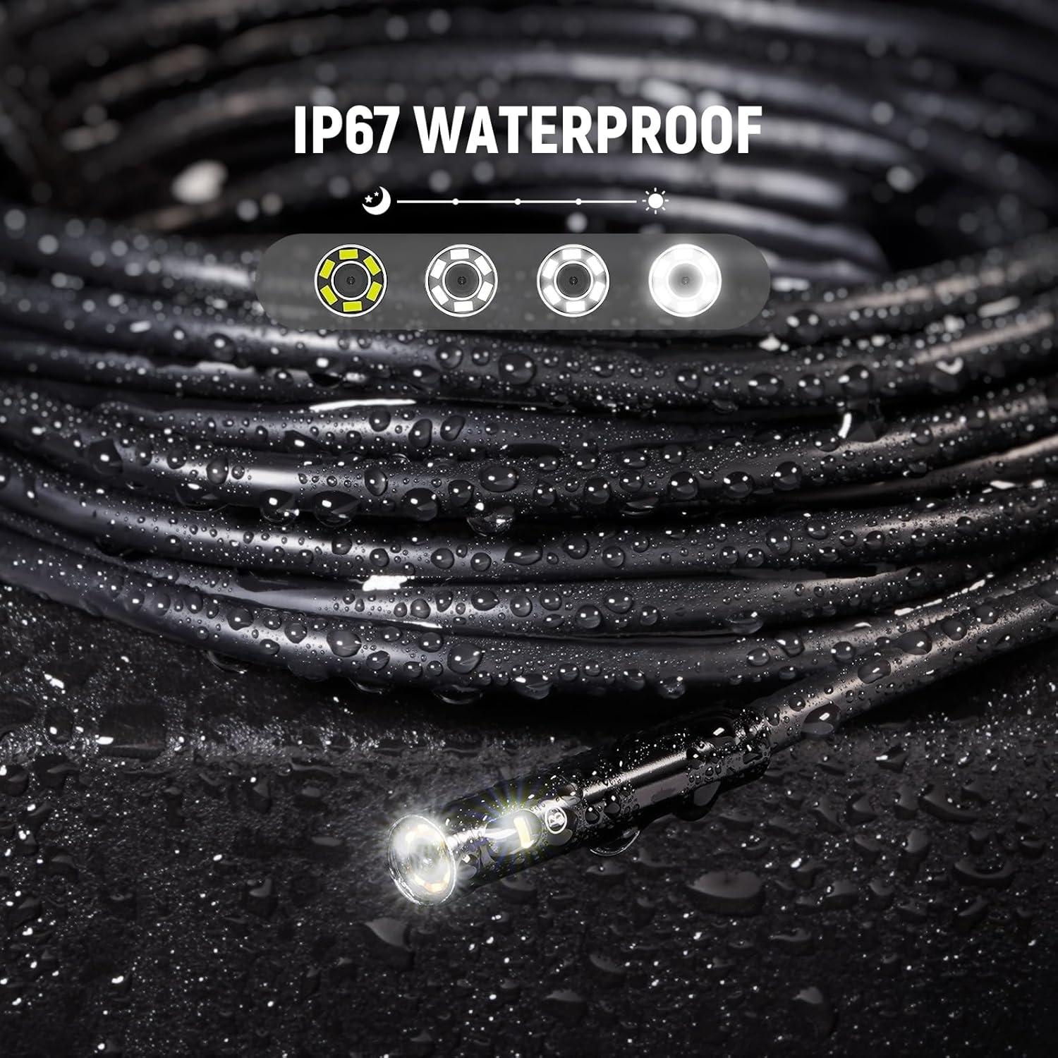 Cámara Borescope DEPSTECH 5" 1080P HD con Luz LED