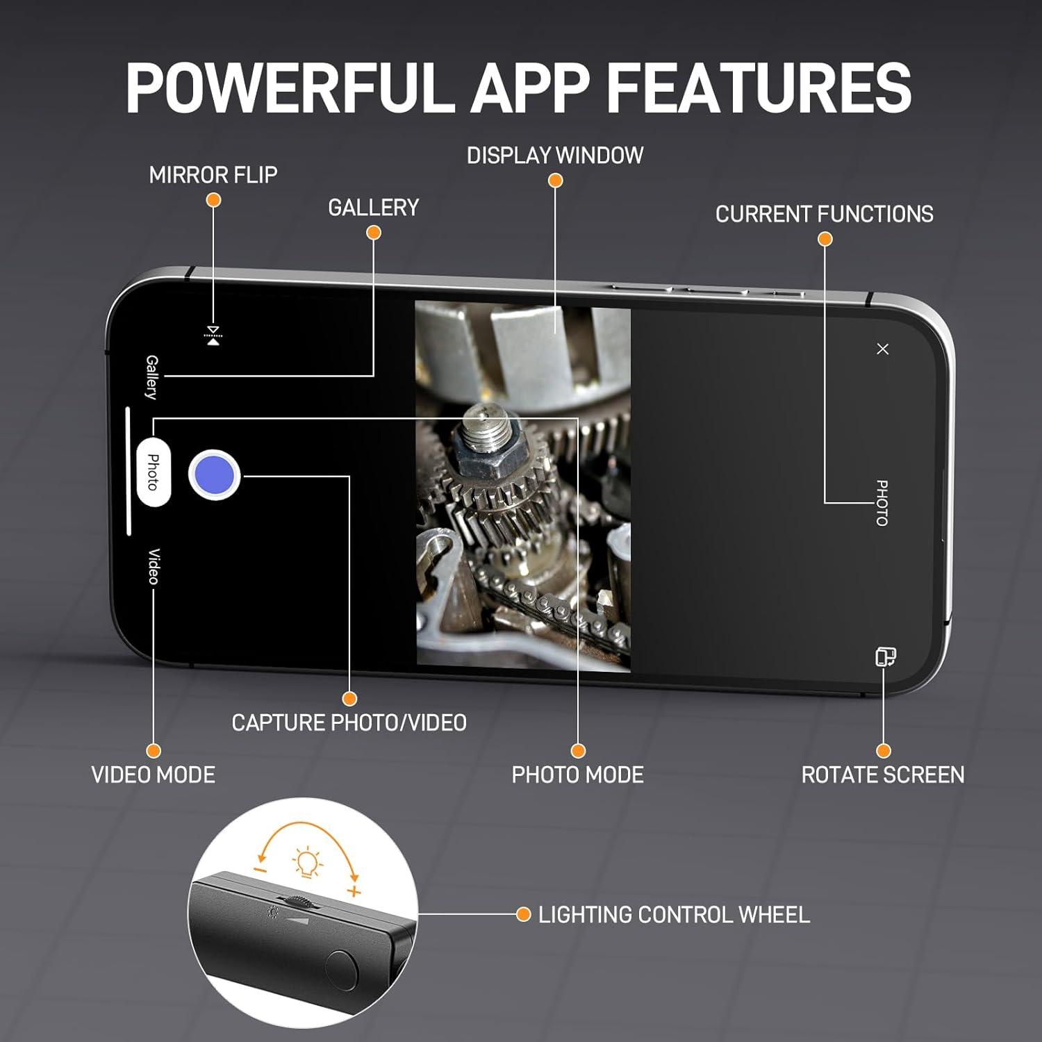 Cámara Endoscópica Teslong 2MP USB-C 5.03m con Autofoco