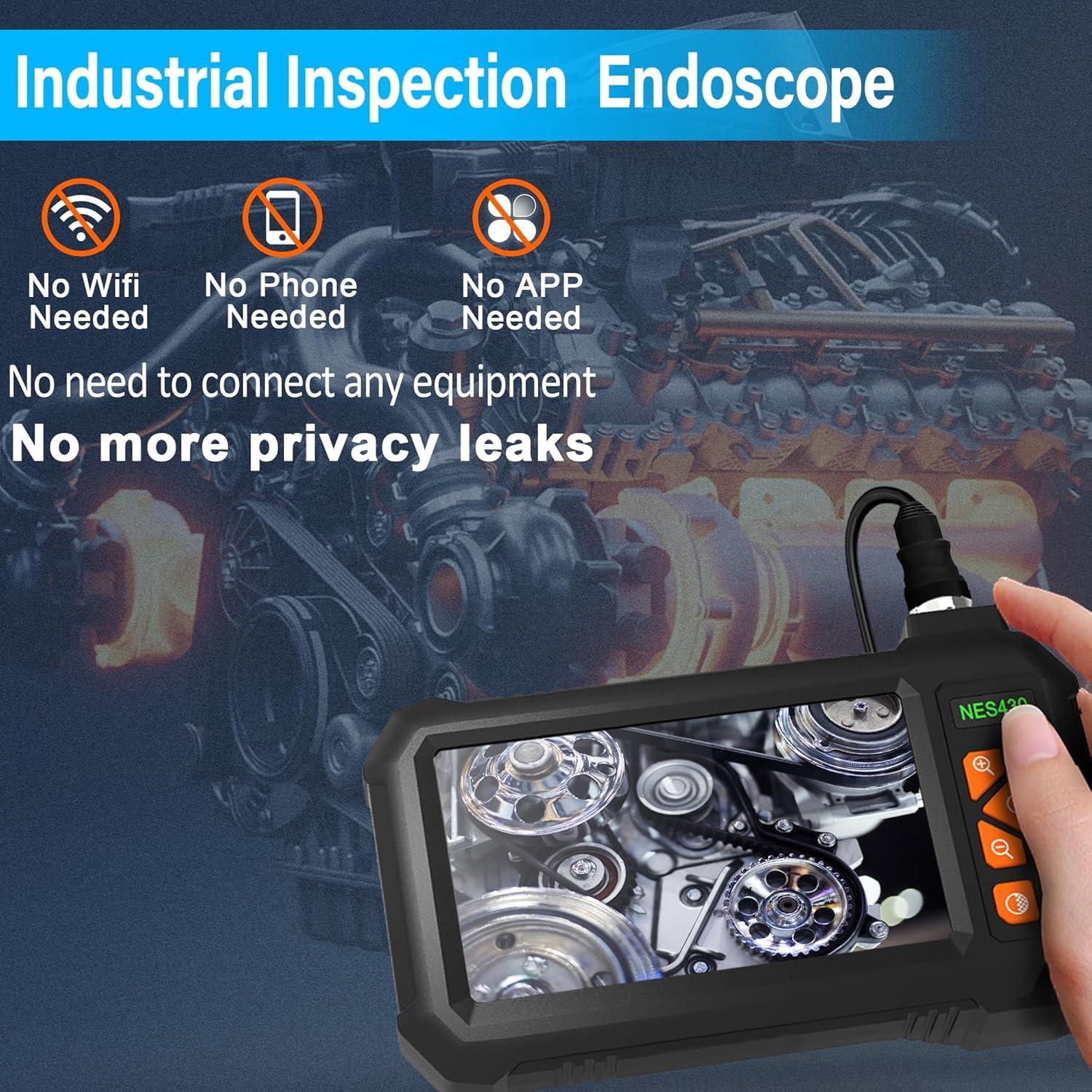 Cámara Endoscopio COOVIE HD 1080P 4.3" IP67 5m