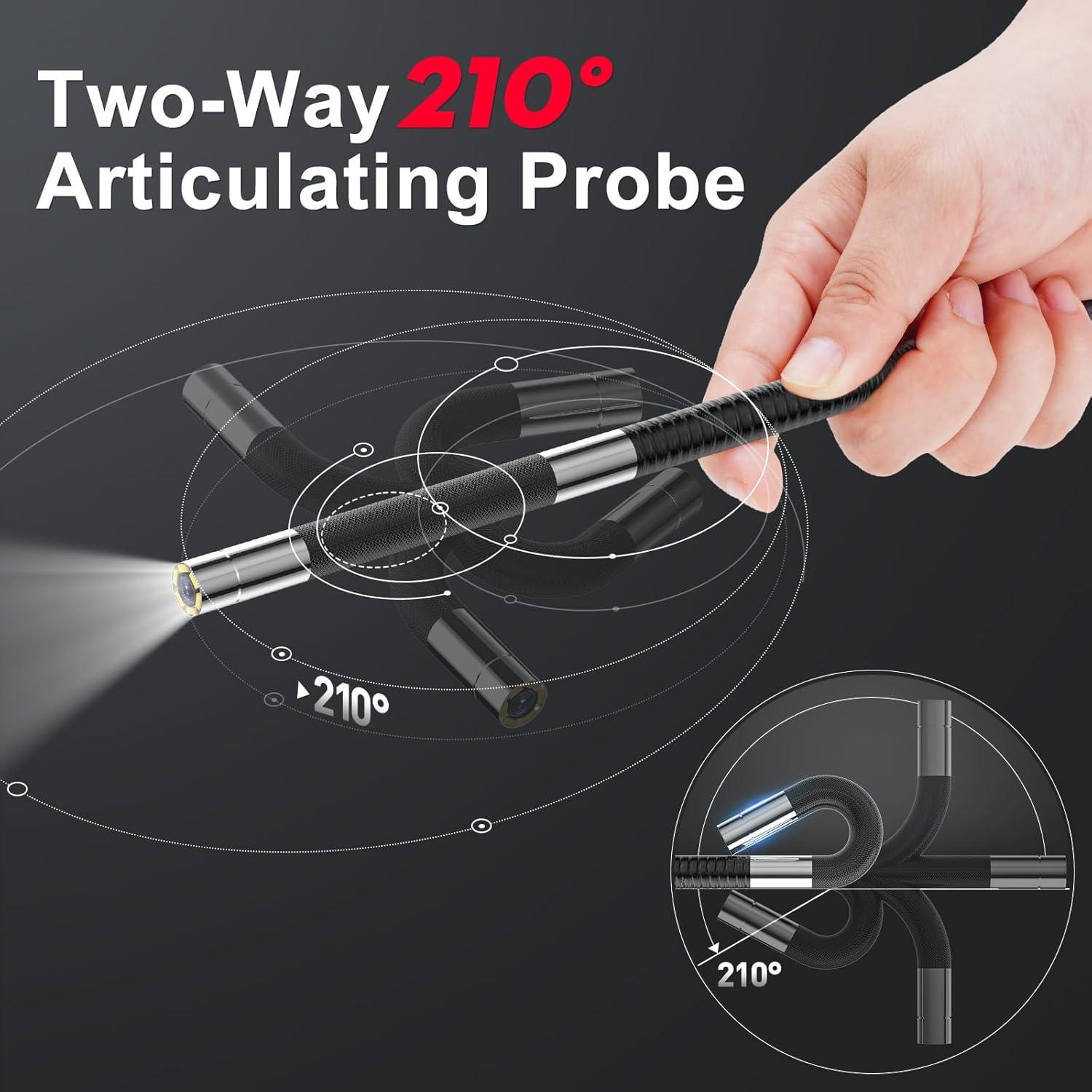 Borescopio Articulado JESERAL 6.2mm Pantalla 5" HD 1080P