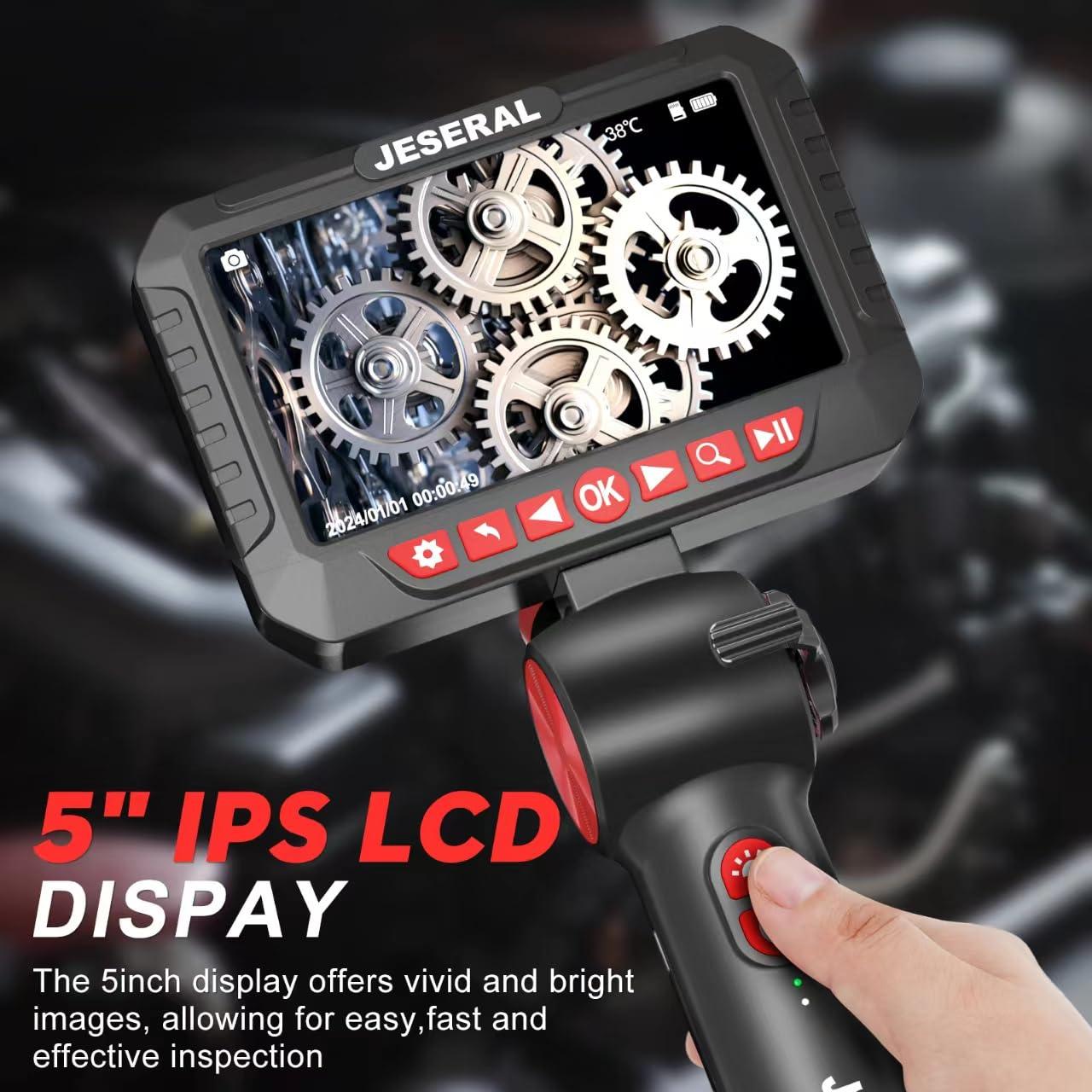 Borescopio Articulado JESERAL 6.2mm Pantalla 5" HD 1080P