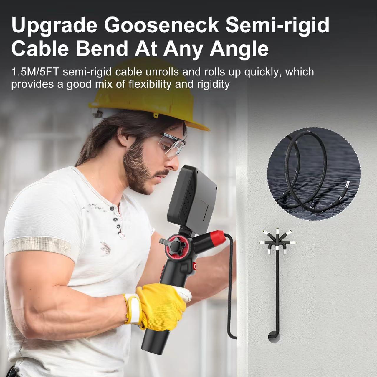 Borescopio Articulado JESERAL 6.2mm Pantalla 5" HD 1080P