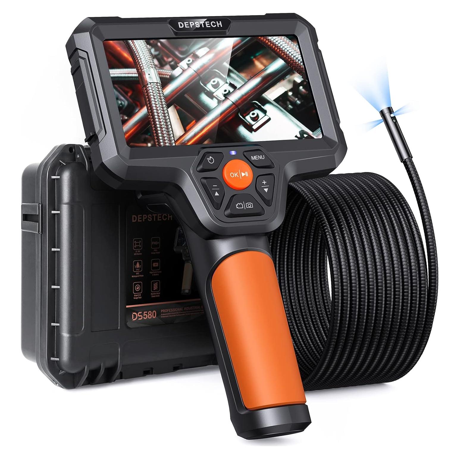 Borescope DEPSTECH DS580, Cámara Inspección 5" HD 1080P