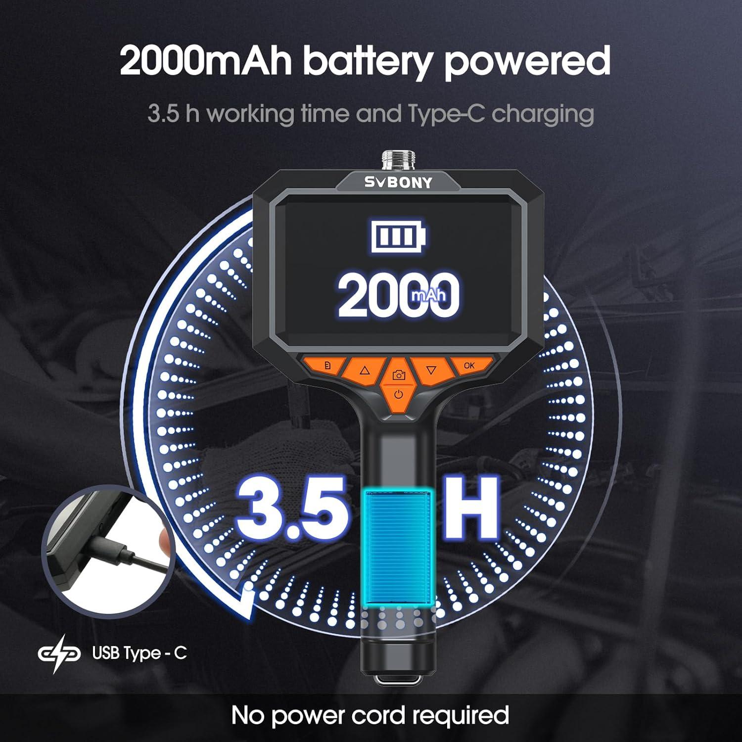 Cámara Endoscópica SVBONY SM501 2MP 4.3" HD IP67 5m