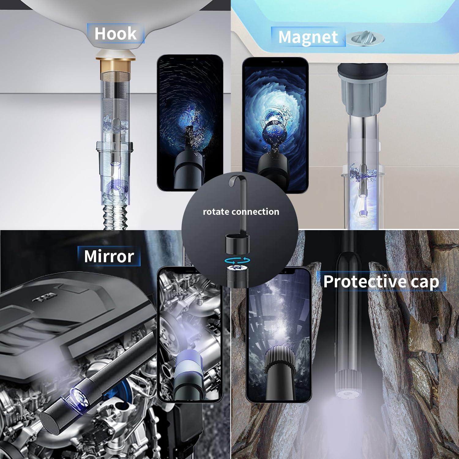 Cámara Endoscópica JSE 5m HD con Luz LED Ajustable