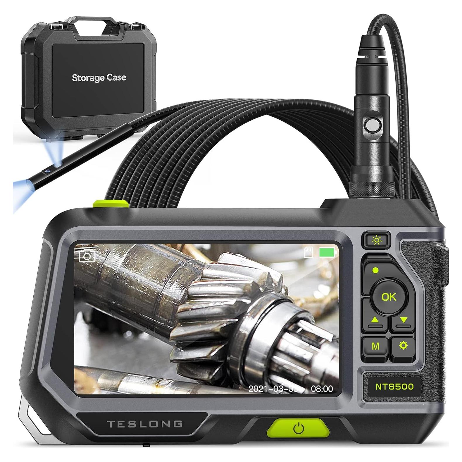 Endoscopio Teslong NTS500 con Pantalla 5" y Lentes Dobles