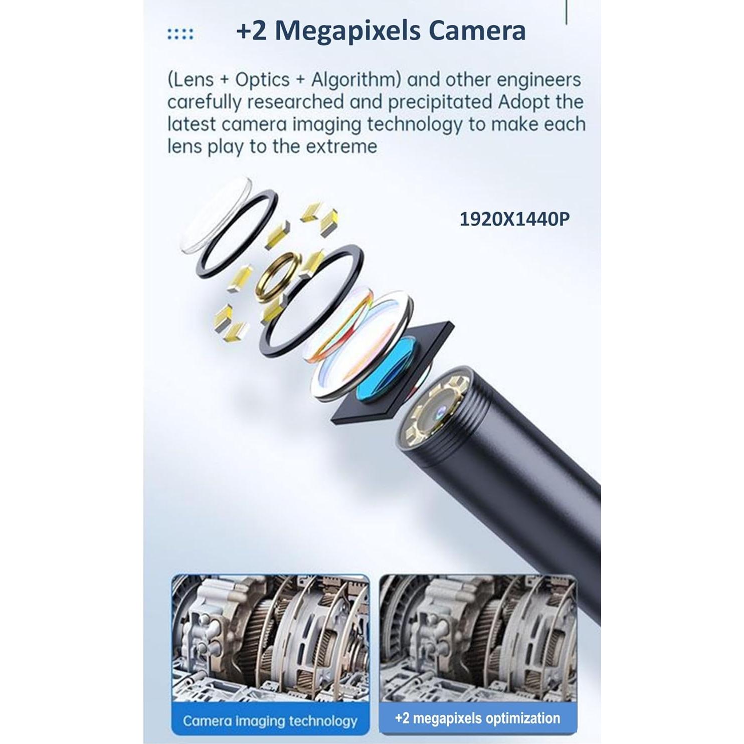 Cámara Endoscópica HD 1920P KEEMIKA 5m con Luz LED