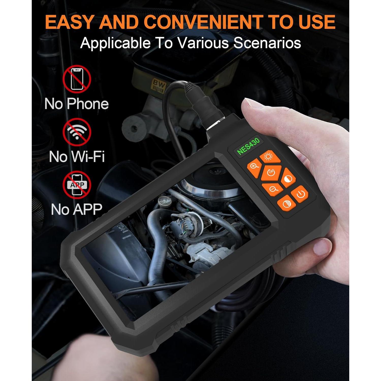 Cámara Endoscopio Kecowl 1080P HD 5m Luz LED IP67