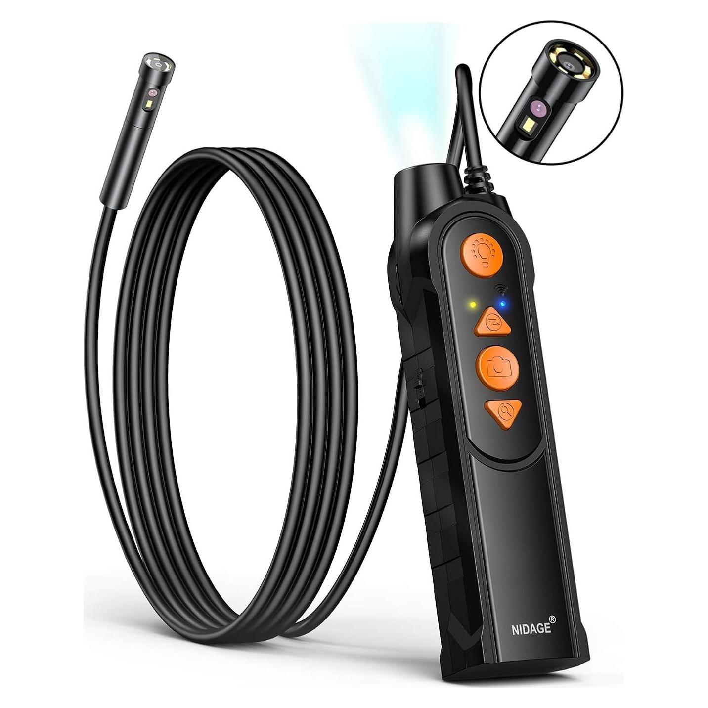 Cámara Endoscopio Inalámbrica NIDAGE 5mm 1080P Doble Lente