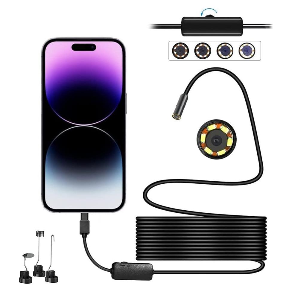 Cámara Endoscópica LUKZATEN 1920P para iPhone 14/13/12/11