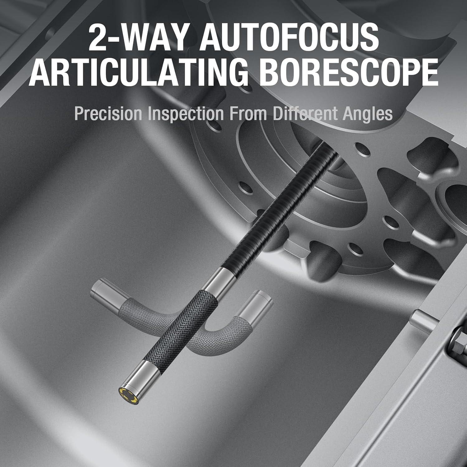 Borescopio Articulado Teslong TD500 con Pantalla de 5" y Sonda IP67