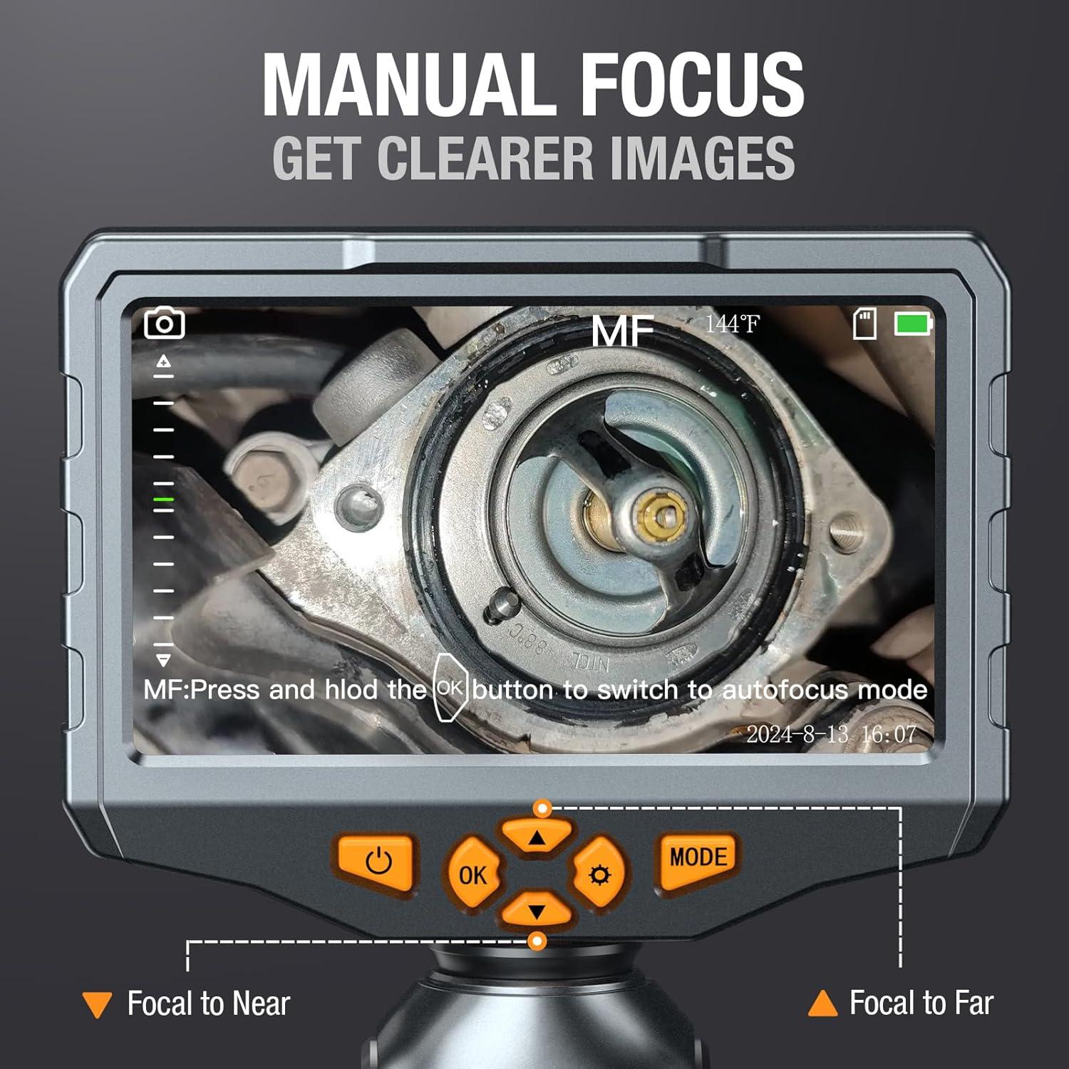 Borescopio Articulado Teslong TD500 con Pantalla de 5" y Sonda IP67