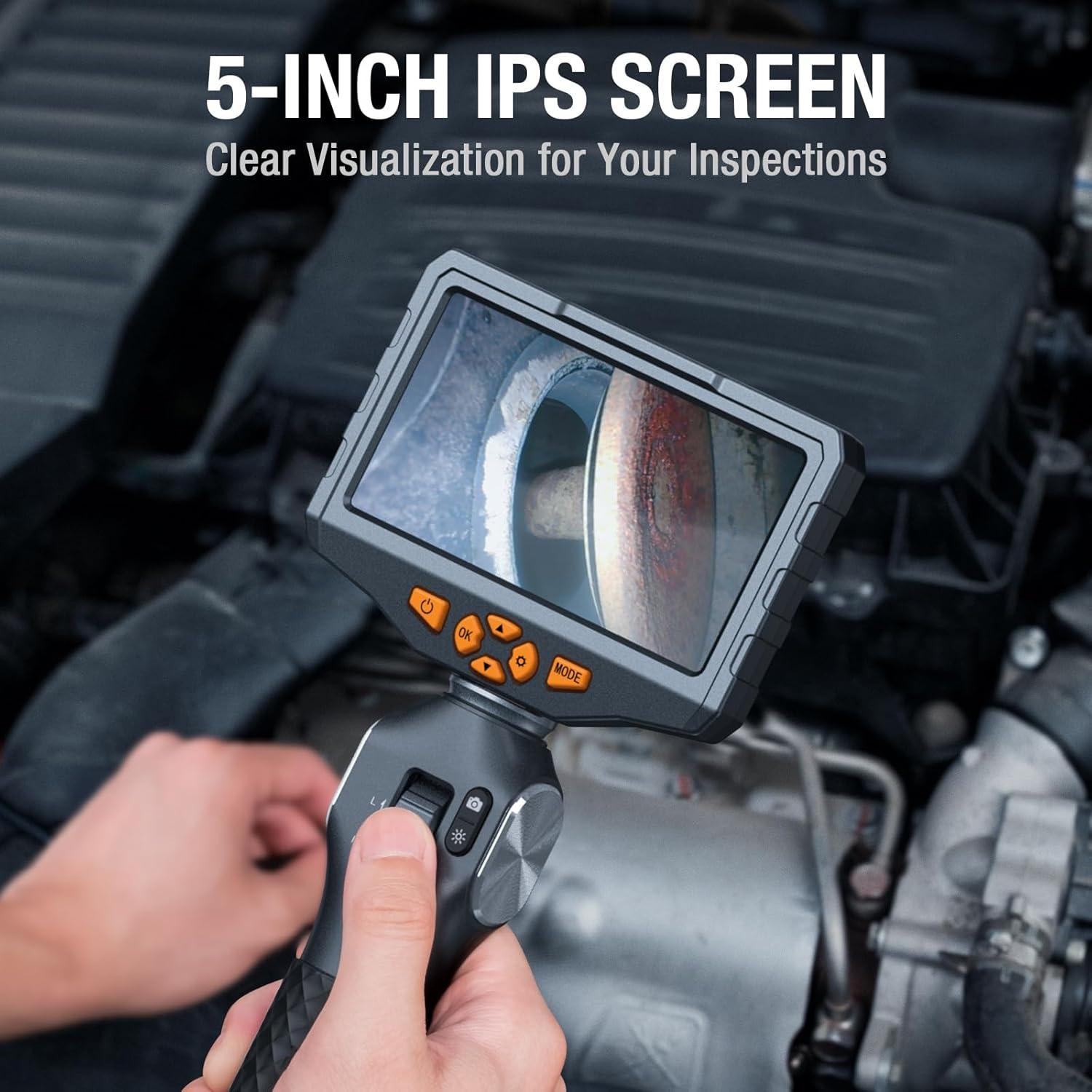 Borescopio Articulado Teslong TD500 con Pantalla de 5" y Sonda IP67