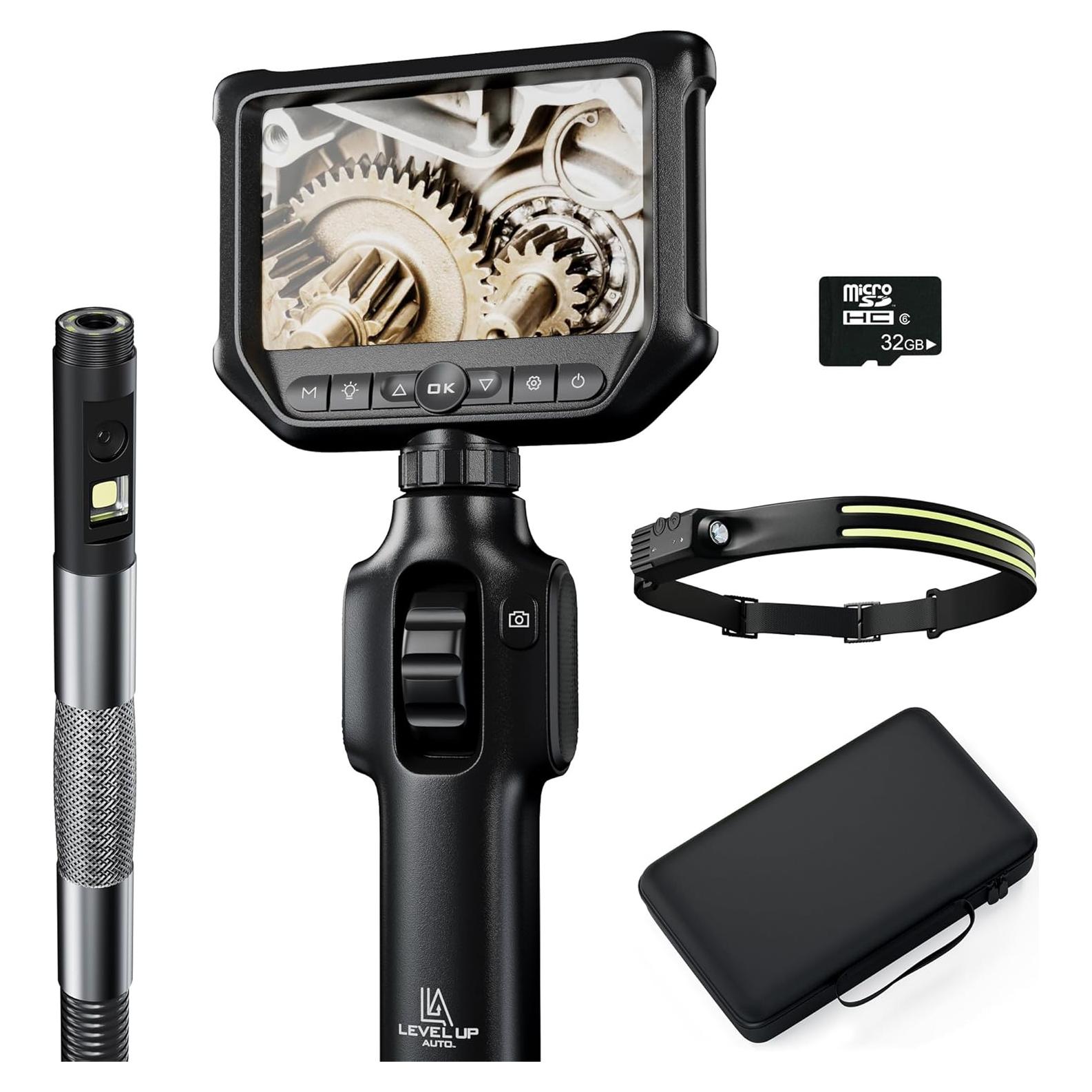 Borescopio Articulado 360° Level Up Auto 6mm HD con Luz