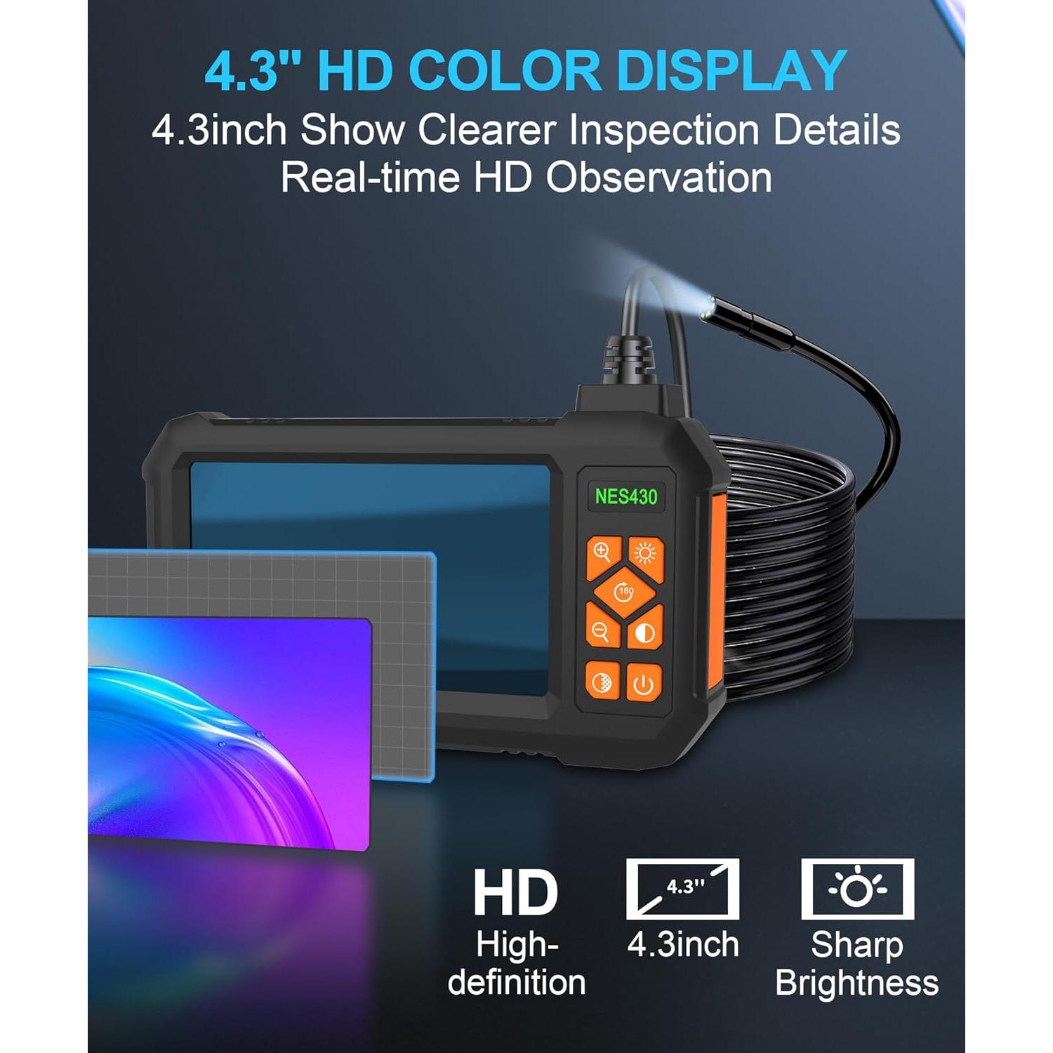 Cámara Endoscopio Kecowl 1080P HD 5m IP67 Luz LED