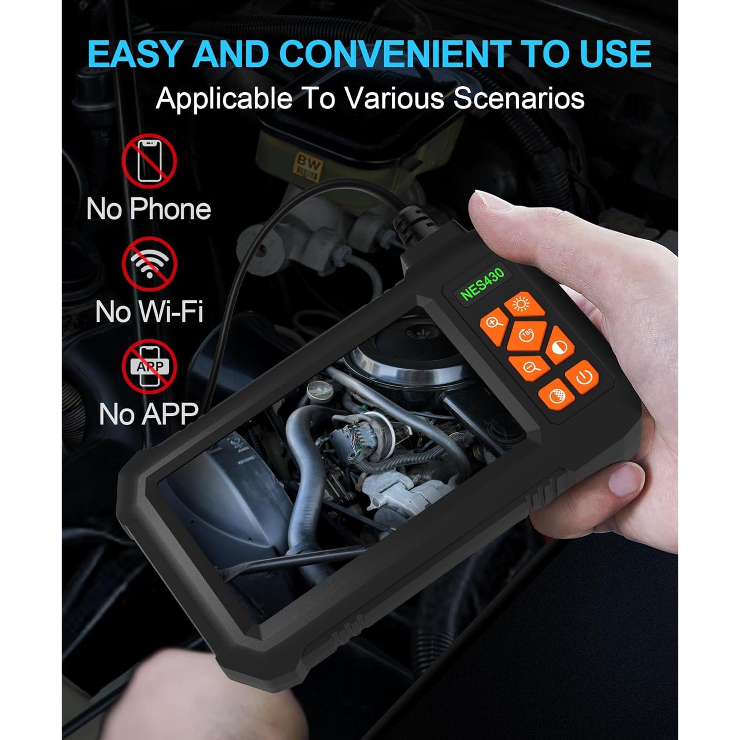 Cámara Endoscopio Kecowl 1080P HD 5m IP67 Luz LED