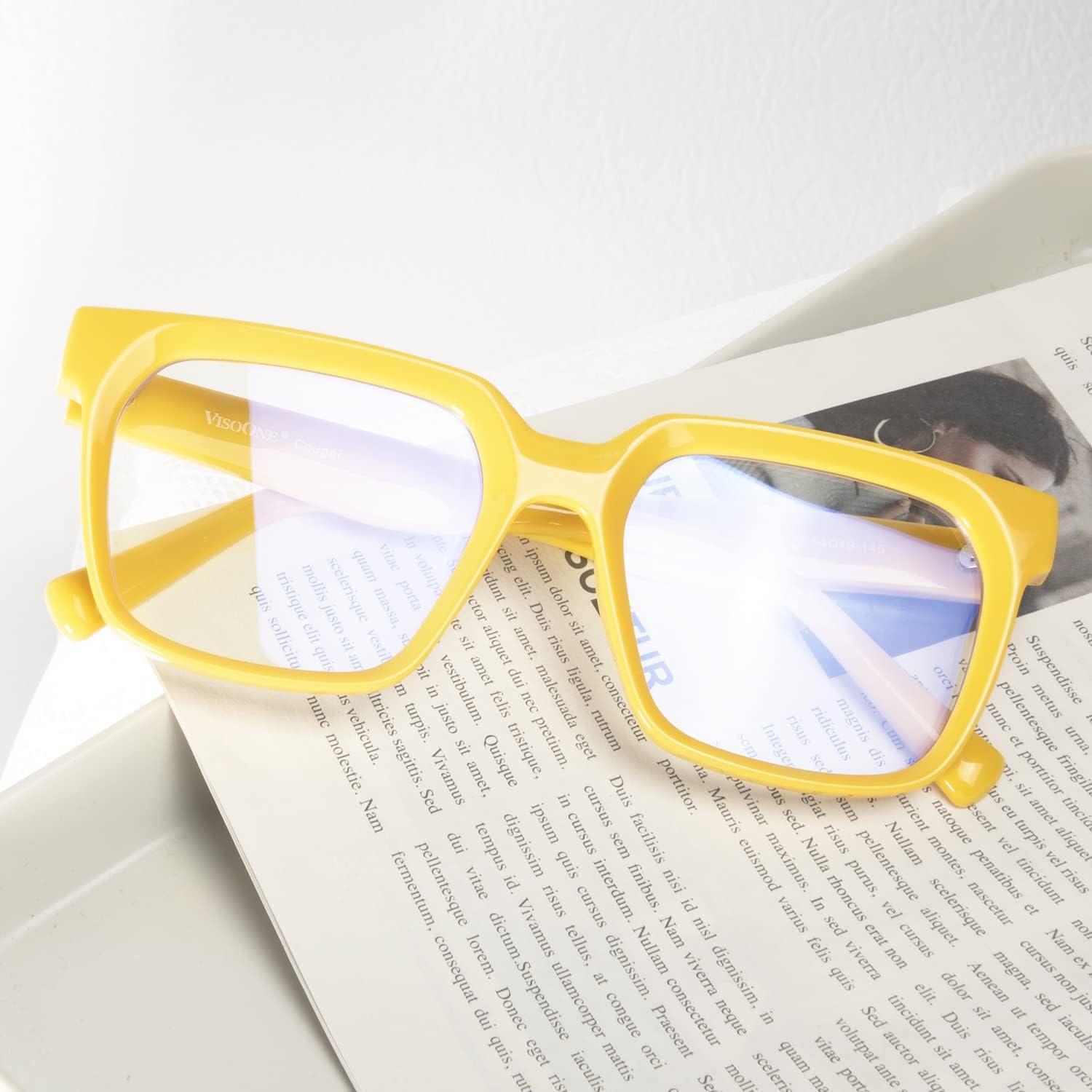Gafas VISOONE Cougar TR90 Bloqueo Luz Azul Unisex Amarillo
