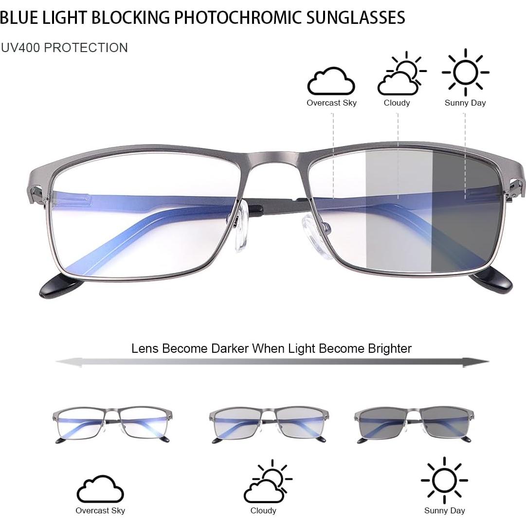 Gafas YIMI Fotocromáticas Anti Luz Azul UV400 para Juegos