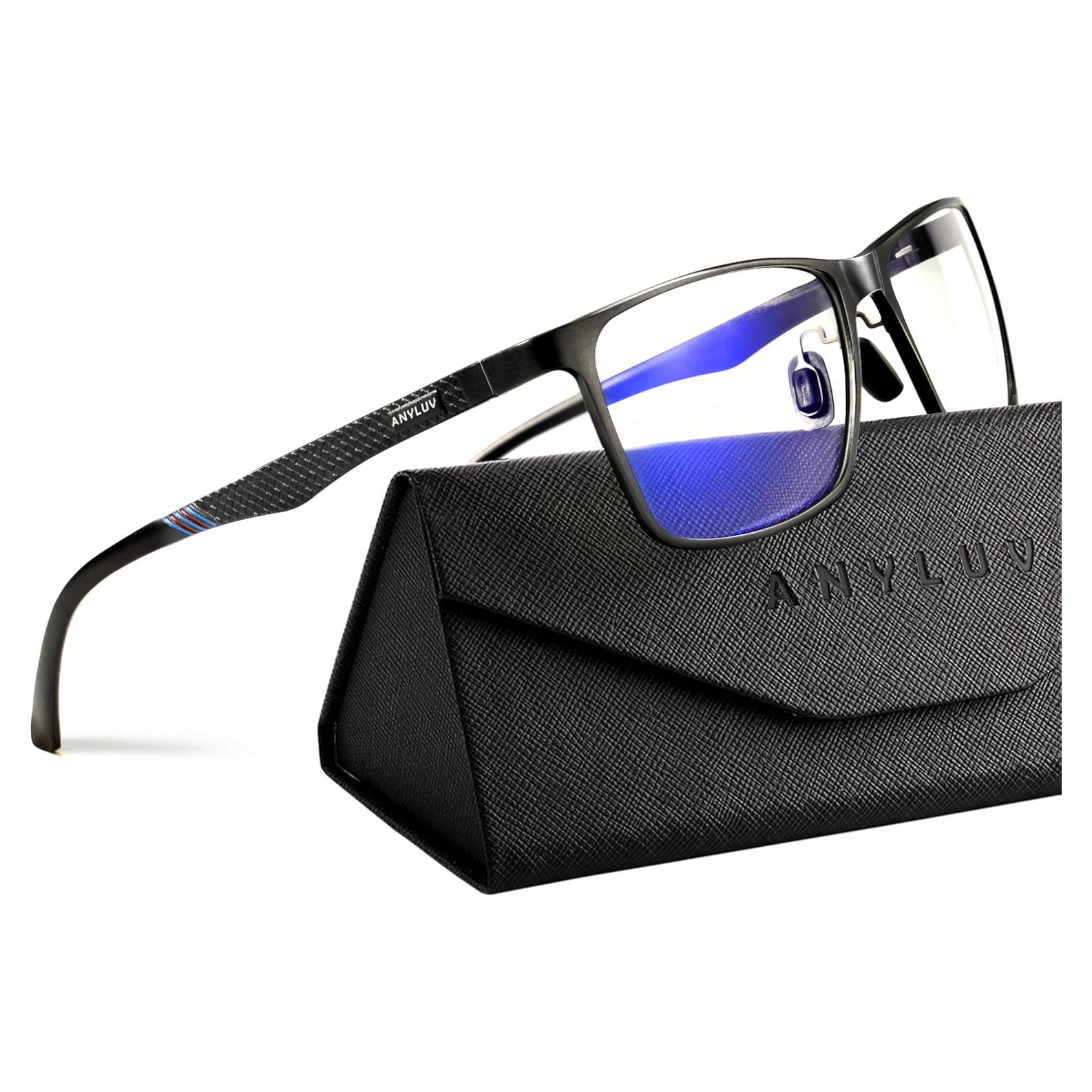 Gafas de Luz Azul ANYLUV A4556-N Al-Mg para Computadora