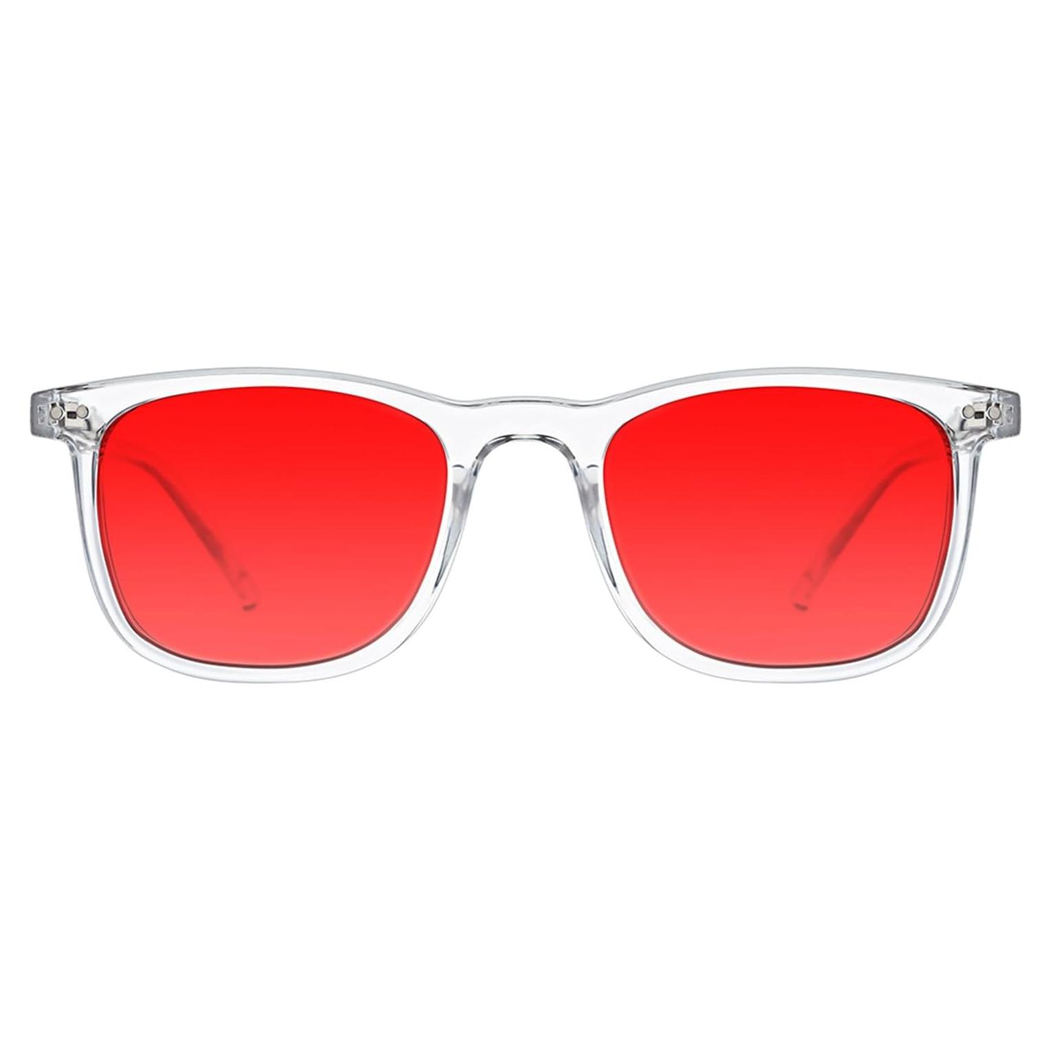 Gafas para dormir TIJN con lentes rojos y bloqueo luz azul
