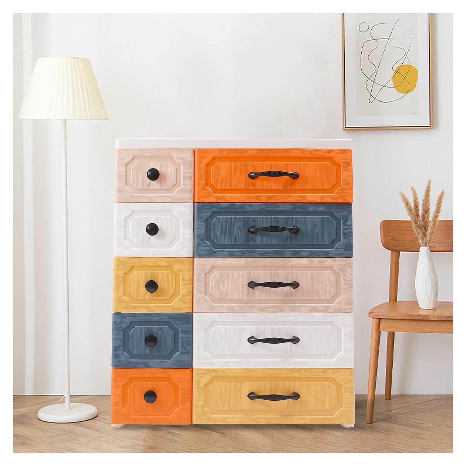 Cajonera Alta de Plástico SuiYuLn 10 Cajones Coloridos 93 cm