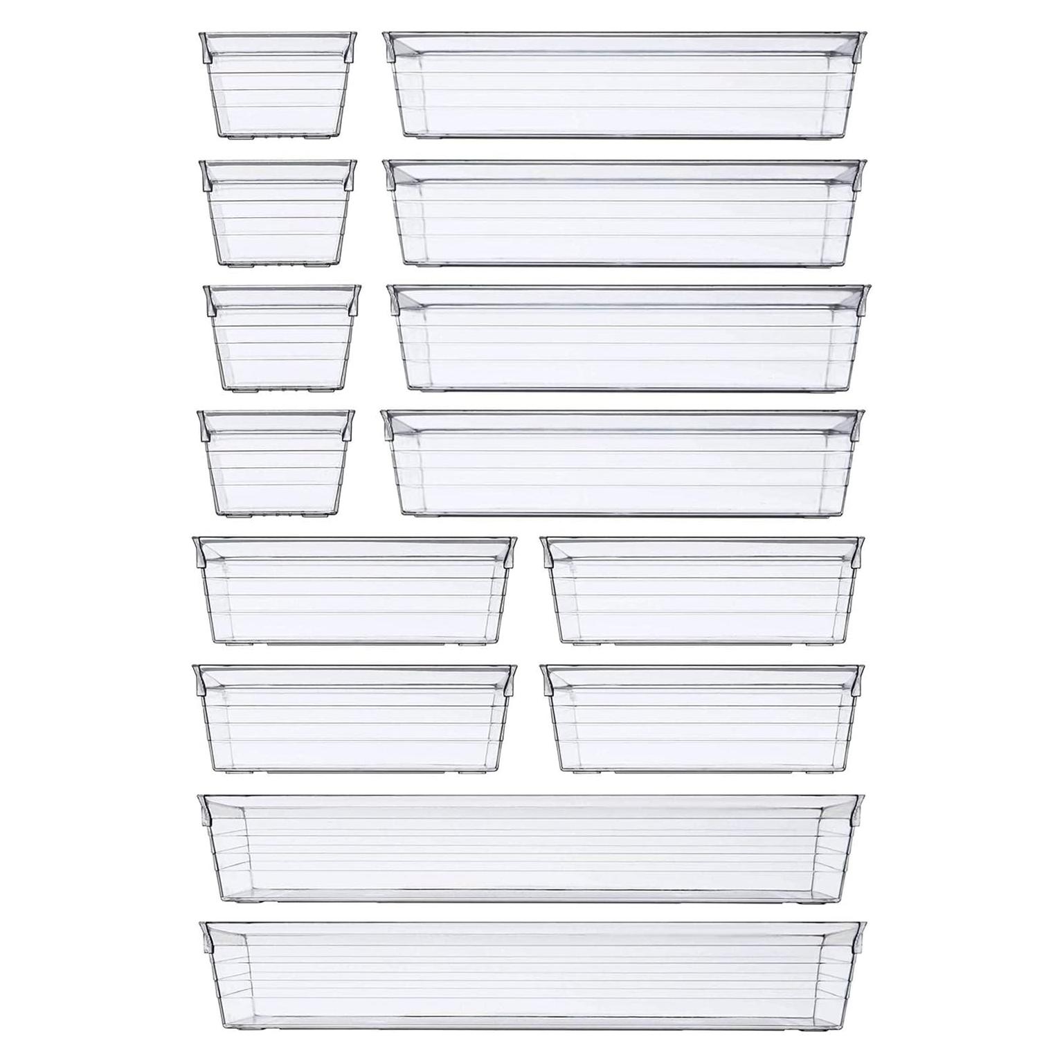 Organizador de Cajones DCA 14 Piezas Plástico Transparente