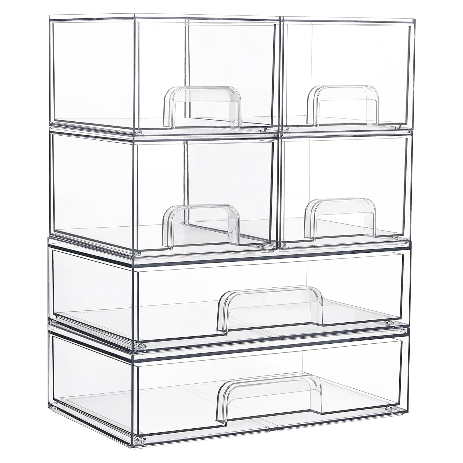 Conjunto de 6 cajones apilables Vtopmart, organizadores plásticos