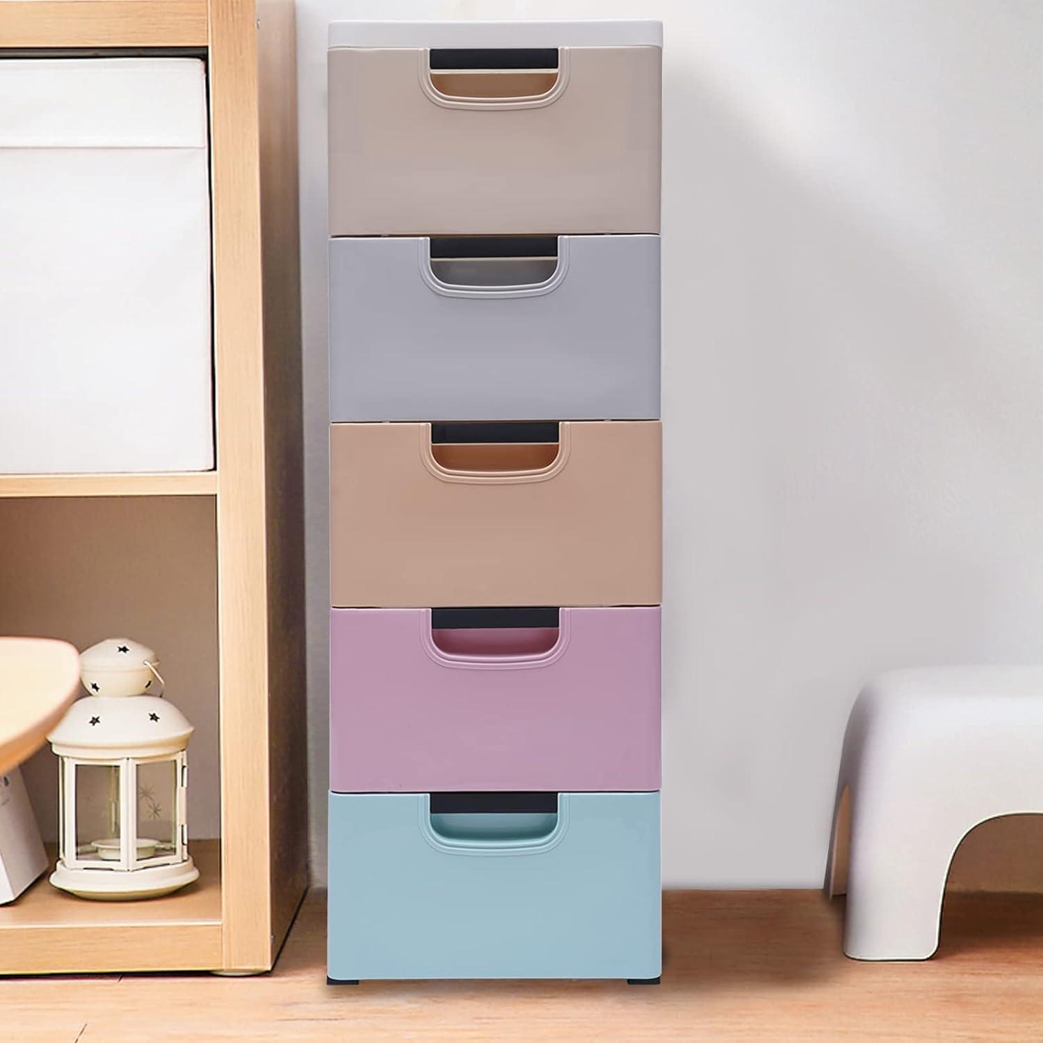 Cajonera KONGKUNI 5 Cajones Colorida Apilable para Hogar