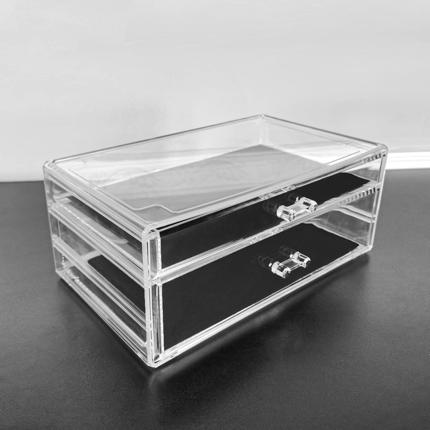 Organizador de Maquillaje FixtureDisplays 2 Cajones Transparente