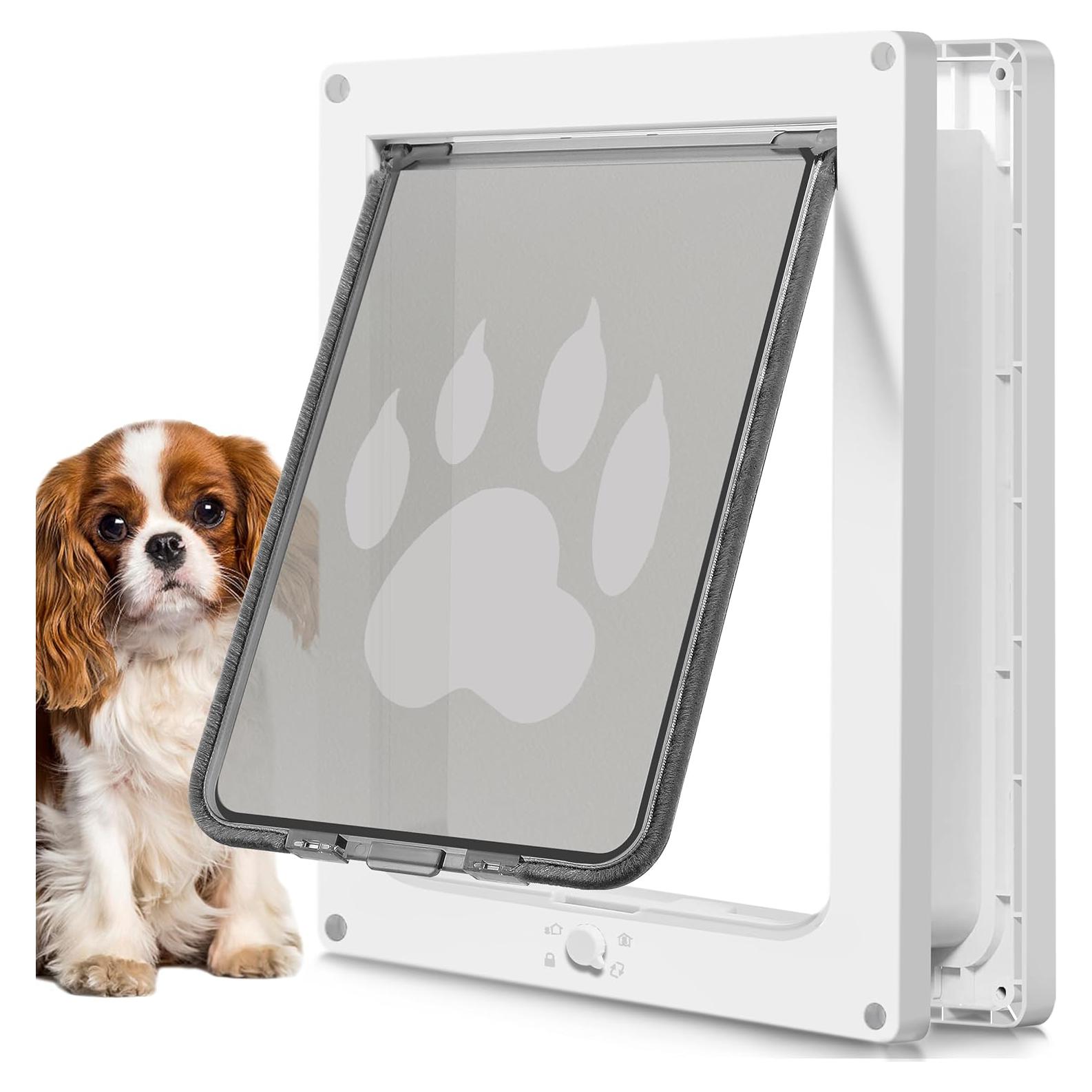 Puerta para Mascotas CEESC Pequeña Blanca a Prueba de Clima