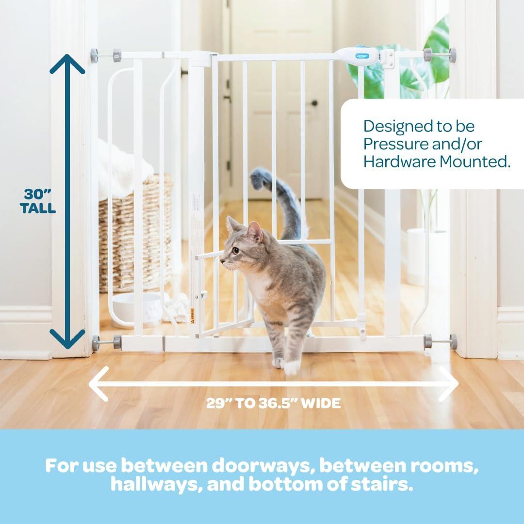 Puerta para Mascotas Carlson Extra Ancha 73.7-92.7 cm Blanca