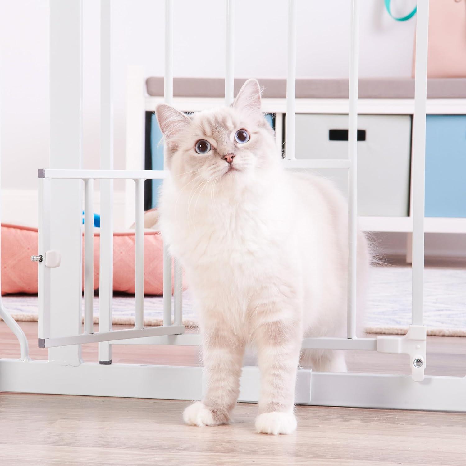 Puerta para Mascotas Carlson Extra Ancha 73.7-92.7 cm Blanca