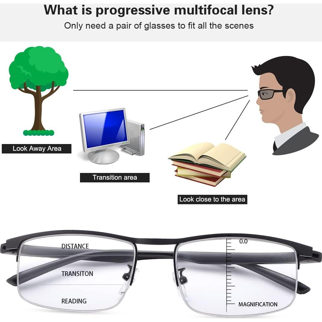 Gafas de lectura progresivas fotocromáticas UV400 Vepiant