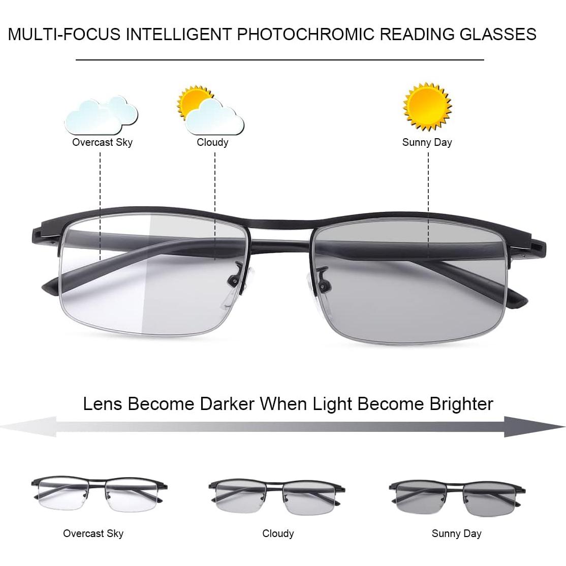 Gafas de lectura progresivas fotocromáticas UV400 Vepiant