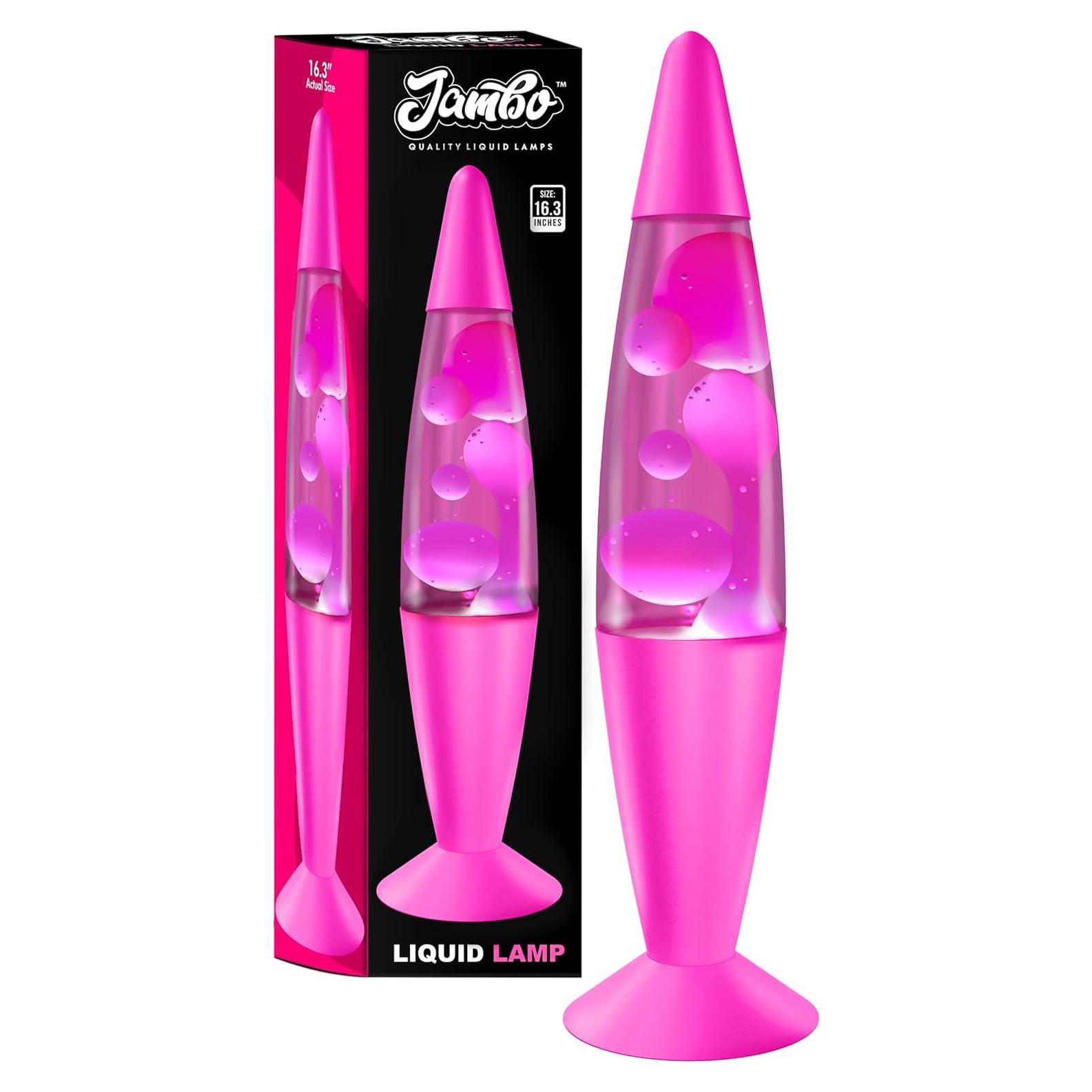 Lámpara Líquida Jambo KL-17 41.15 cm Rosa y Cera Blanca