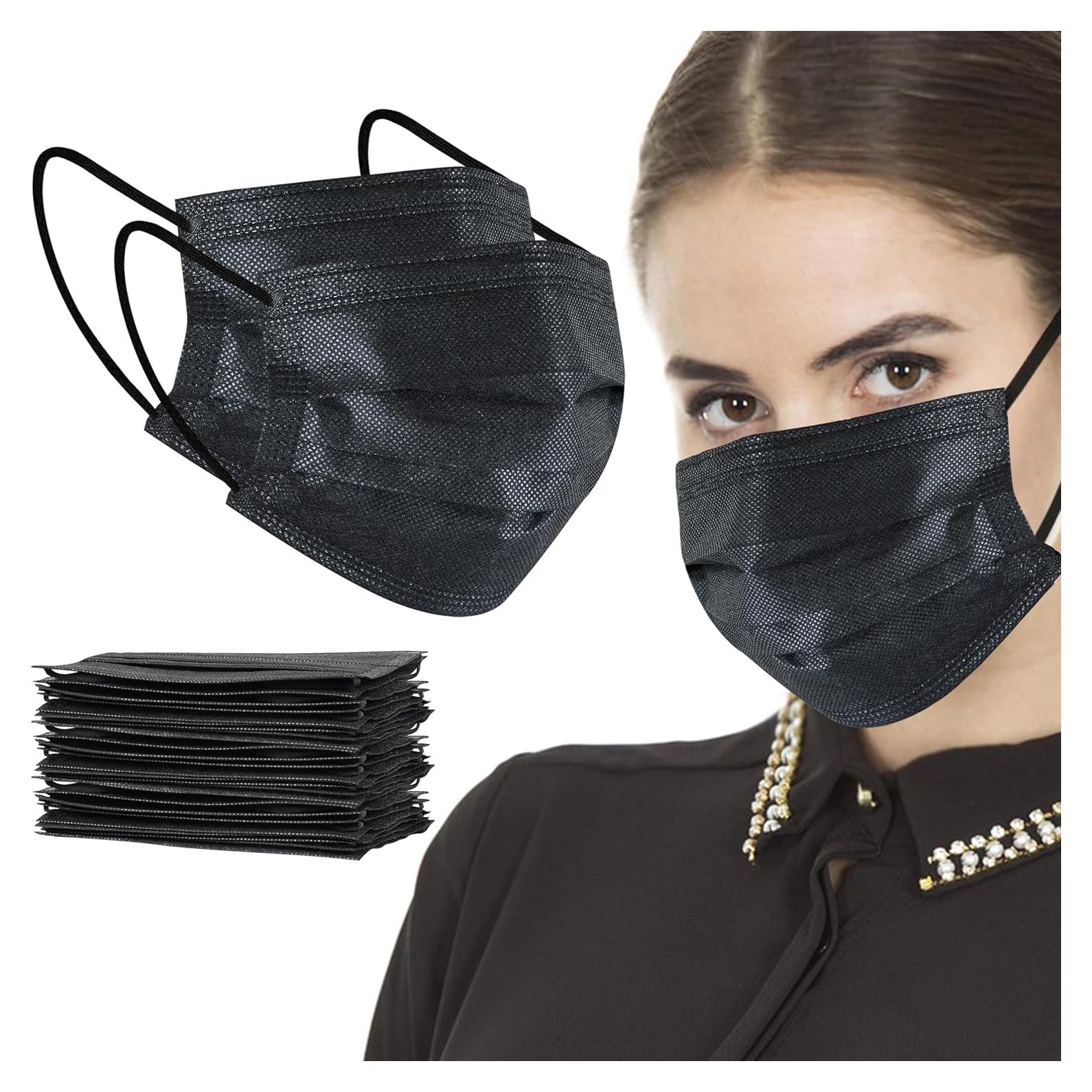 Mascarillas Desechables 3 Capas AKGK 100 Pcs Negra