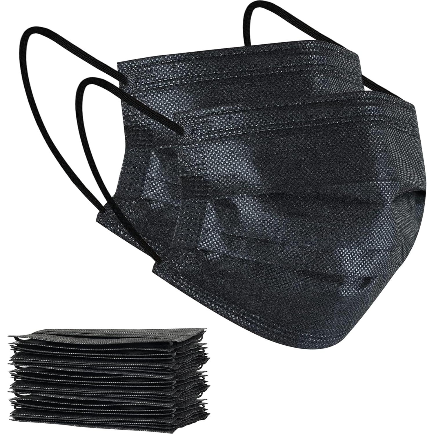 Mascarillas Desechables 3 Capas AKGK 100 Pcs Negra