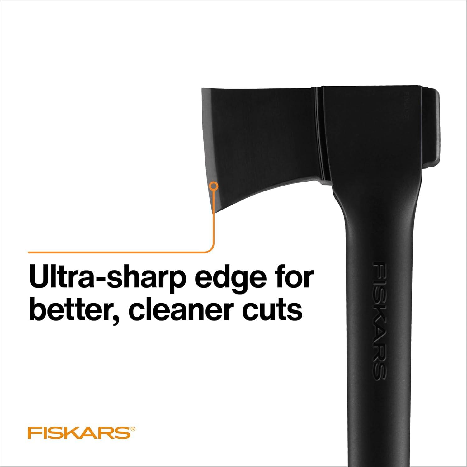 Hacha de Corte Fiskars 71 cm, Cuchilla Ultra Afilada 1.6 kg