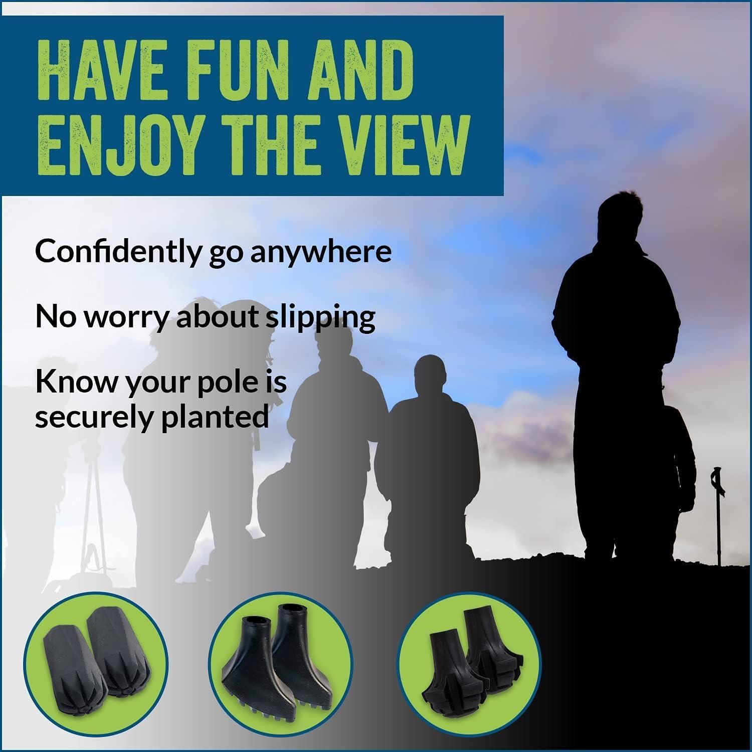 Paquete de 4 Puntas de Goma York Nordic para Bastones